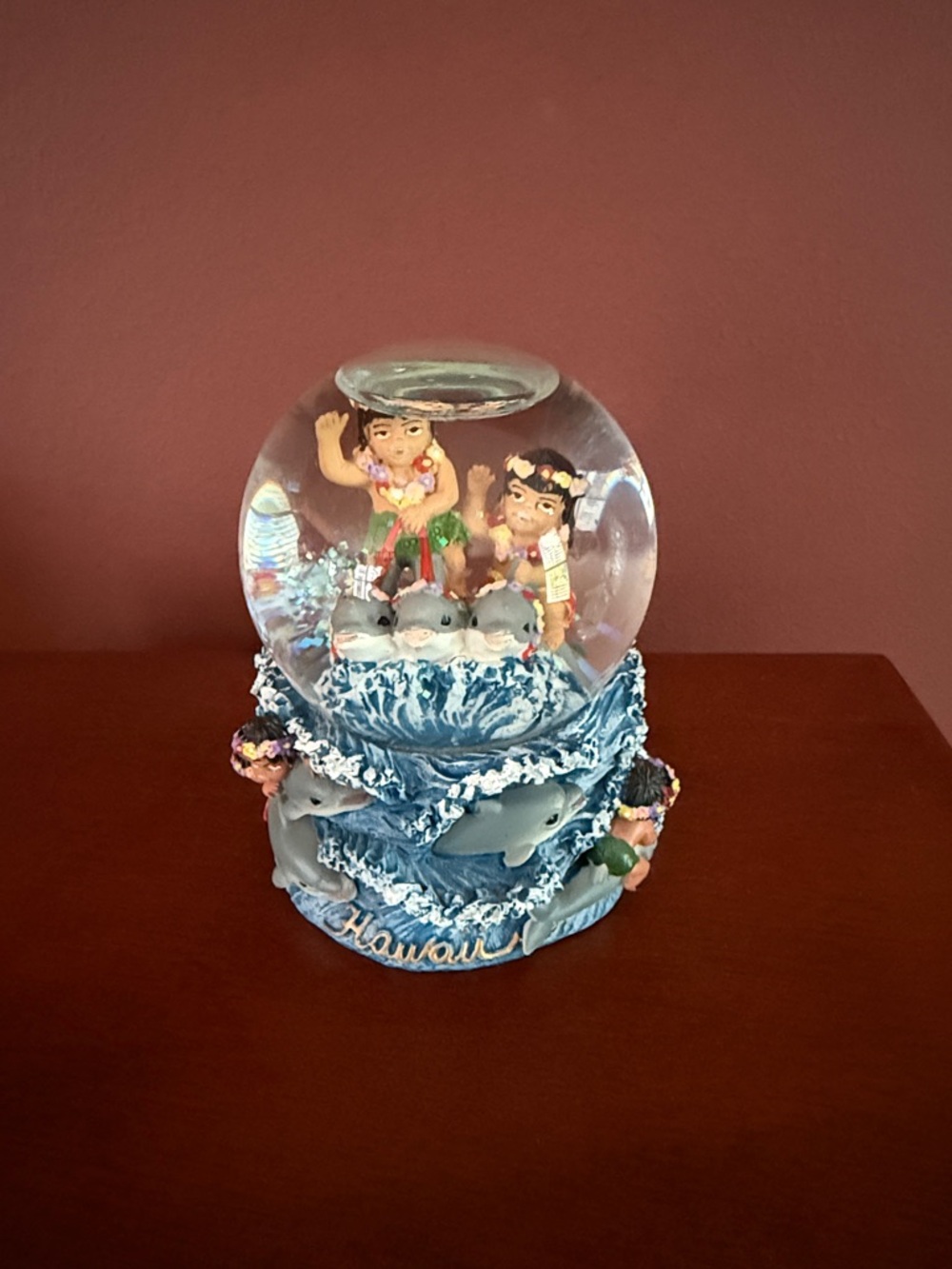 Hawaii Souvenir Glass Snow Globe Snow Dome - Hula Girl & Boy ABC Store